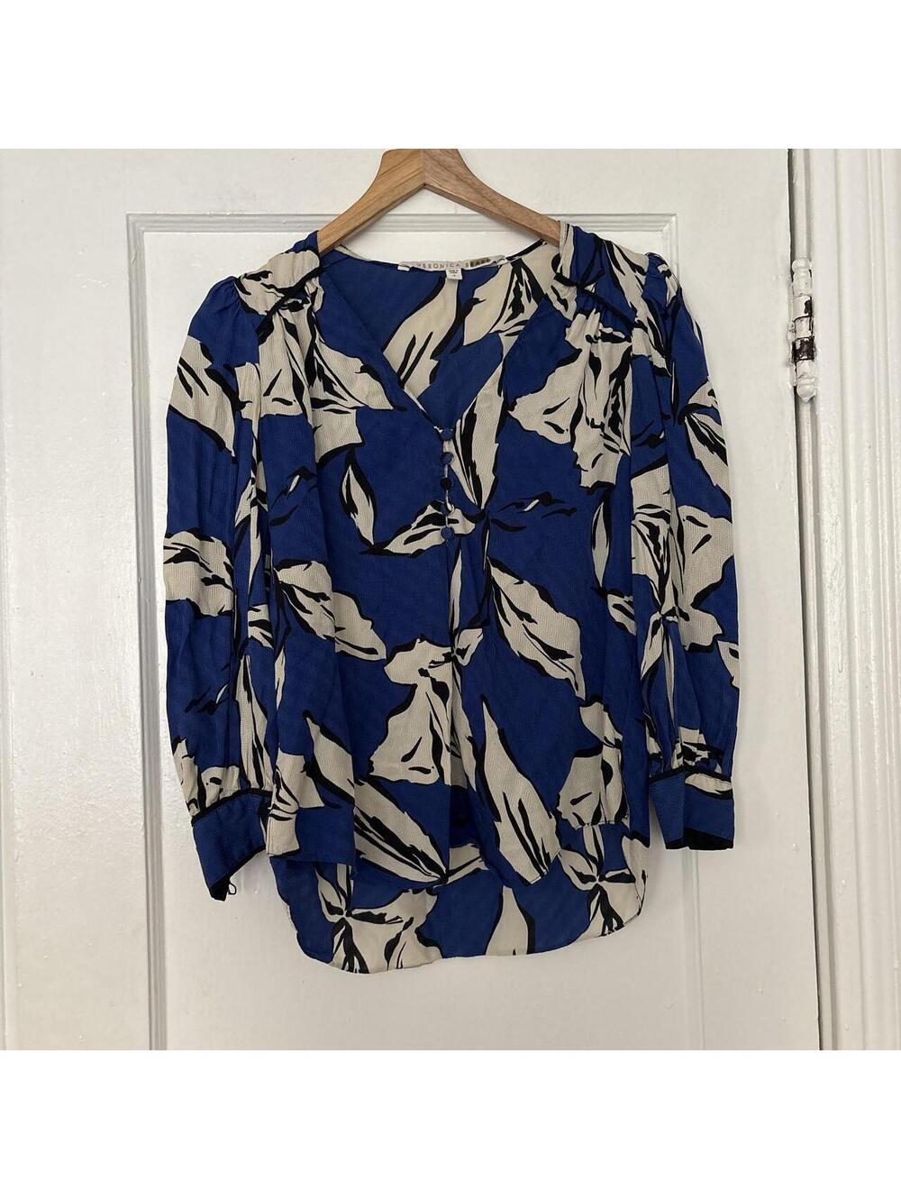 Veronica Beard Women's Blue and Multi Blous